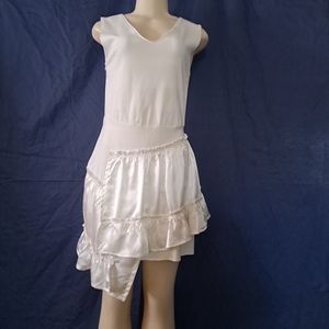Off white ruffled dress